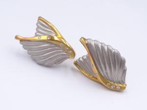 K18 ダイヤ 0.06ct/0.06ct イヤリング 21.7g